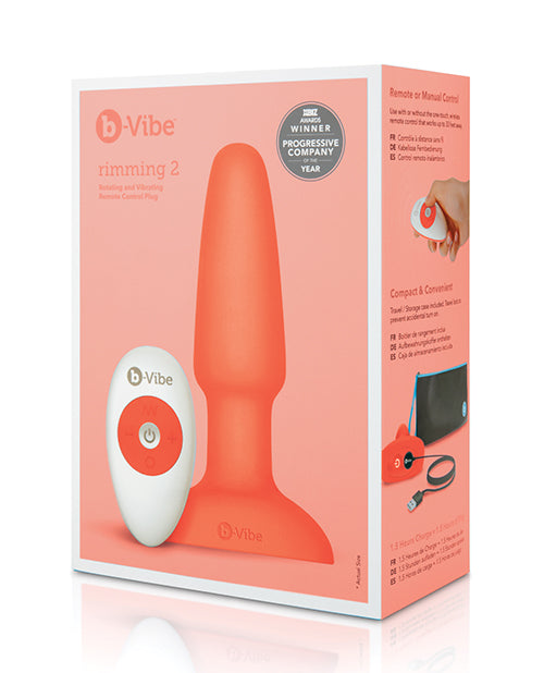 B-Vibe Rimming Plug 2 - Orange Zealous Pleasures B-Vibe Rimming Plug 2 - Orange Zealous Pleasures