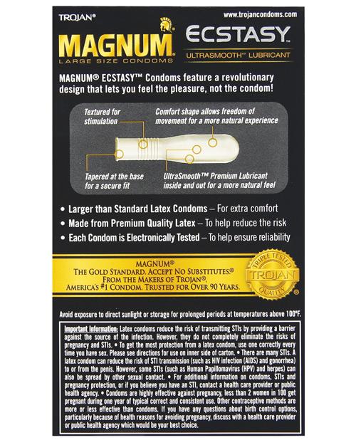 Trojan Magnum Ecstasy Condoms - Large - 3 & 12 Packs
