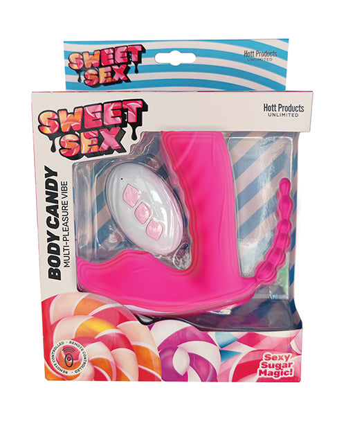 Sweet Sex Body Candy Multi Pleasure Vibe W/remote - Magenta