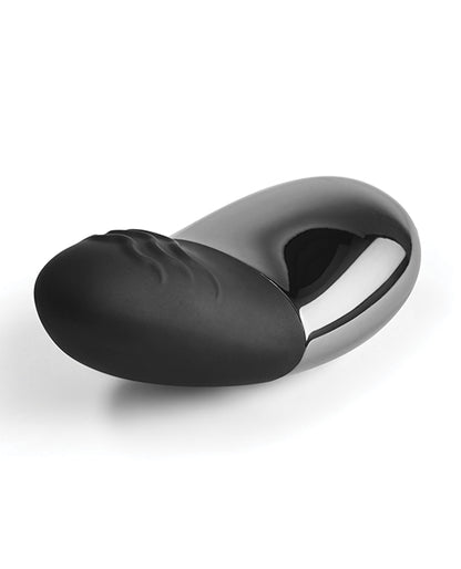 Le Wand Chrome Point Rumbly Motor Contoured Layon Rechargeable Vibrator - Black