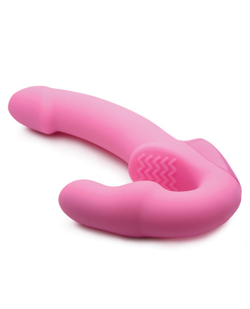 Strap U Vibrating Strapless Silicone Strap On W/remote Control - Pink