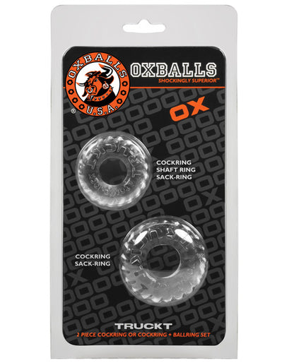 Oxballs Truckt Cock & Ball Ring - Pack Of 2