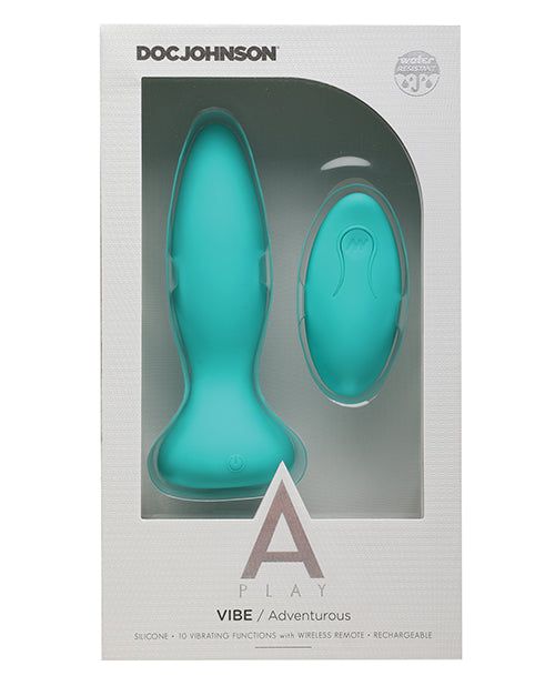 A Play Rechargeable Silicone Adventurous Anal Plug W/remote