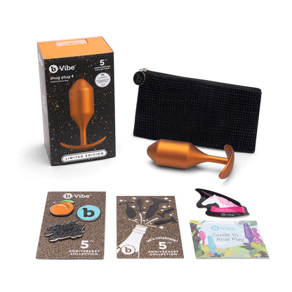 B-Vibe Snug Plug 4 (XL) - Limited Edition Sunburst Orange