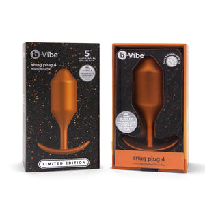 B-Vibe Snug Plug 4 (XL) - Limited Edition Sunburst Orange