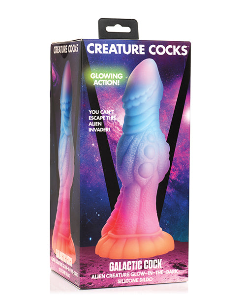 Creature Cocks Galactic Cock Alien Creature 8.5 Inch Silicone Dildo - Glow in the Dark