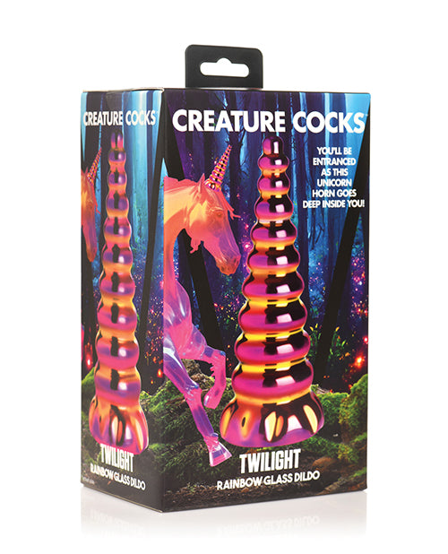 Creature Cocks Twilight Rainbow Glass Dildo