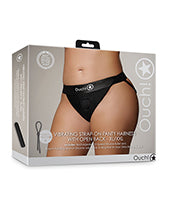 Shots Ouch Vibrating Strap On Panty Harness W/open Back - Black