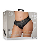 Shots Ouch Vibrating Strap On High-cut Brief - Black