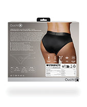 Shots Ouch Vibrating Strap On High-cut Brief - Black