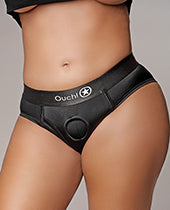 Shots Ouch Vibrating Strap On High-cut Brief - Black