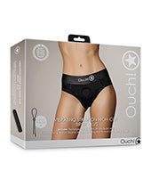 Shots Ouch Vibrating Strap On High-cut Brief - Black