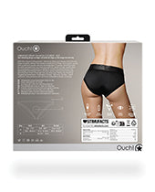 Shots Ouch Vibrating Strap On High-cut Brief - Black