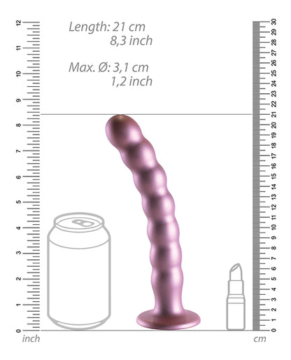 Shots Ouch 8" Beaded G-spot Dildo