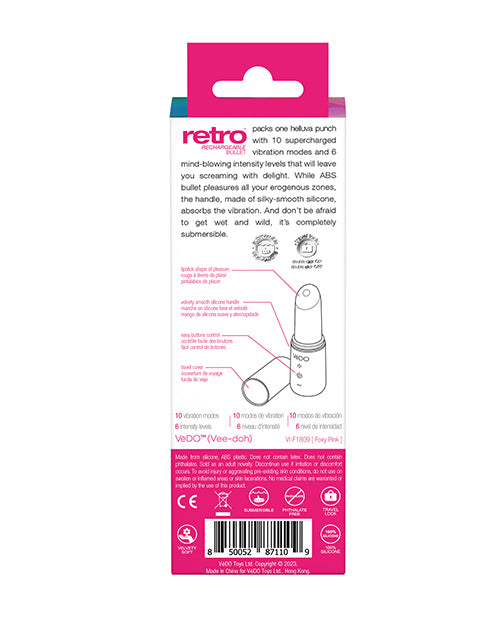 Vedo Retro Rechargeable Bullet Lip Stick Vibe