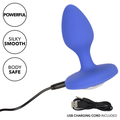 Cheeky Gems - Medium Rechargeable Vibrating Probe  - Blue