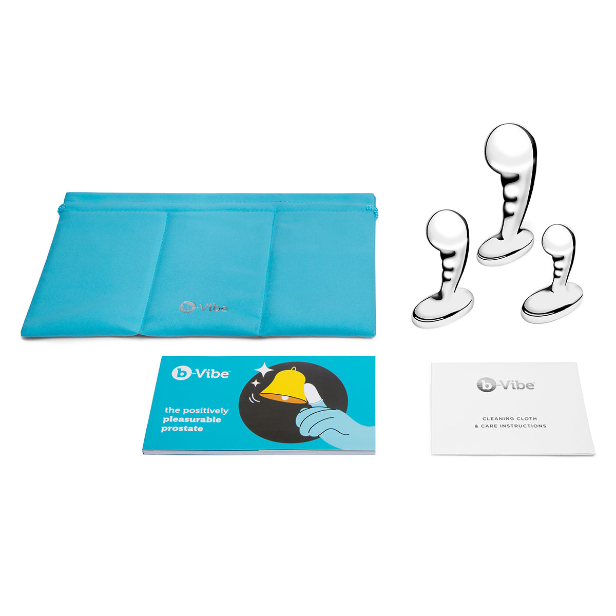 B-Vibe Stainless Steel P-Spot Training Set