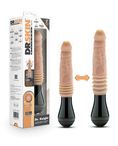 Blush Dr. Skin Silicone Dr. Arthur 11.5 Inch Thrusting Gyrating Vibrating Dildo