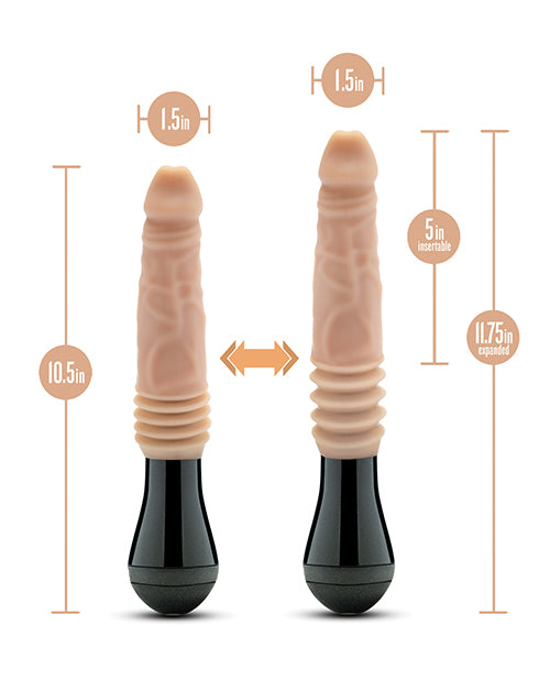 Blush Dr. Skin Silicone Dr. Arthur 11.5 Inch Thrusting Gyrating Vibrating Dildo