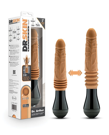 Blush Dr. Skin Silicone Dr. Arthur 11.5 Inch Thrusting Gyrating Vibrating Dildo