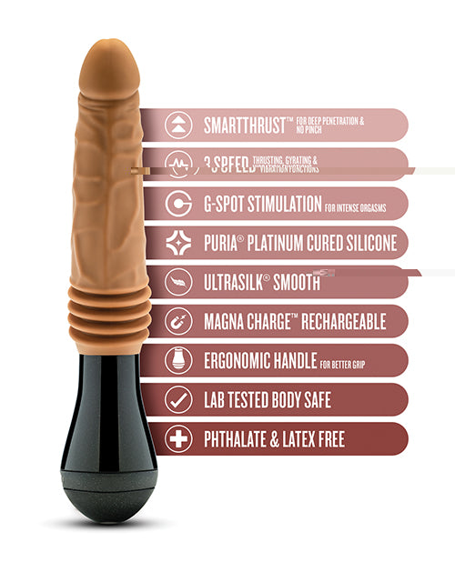 Blush Dr. Skin Silicone Dr. Arthur 11.5 Inch Thrusting Gyrating Vibrating Dildo