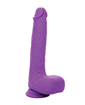Silicone Studs Rechargeable Gyrating & Thrusting Vibrator - Purple