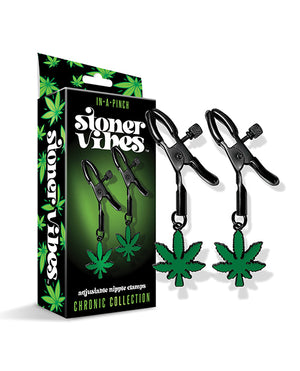 Stoner Vibes Glow in the Dark Adjustable Nipple Clamps