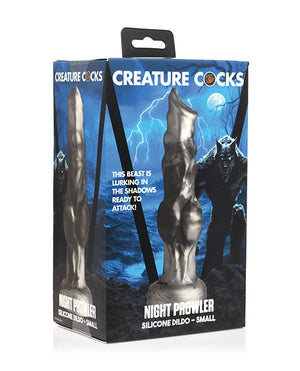 Creature Cocks Night Prowler Silicone Dildo - Black/Silver
