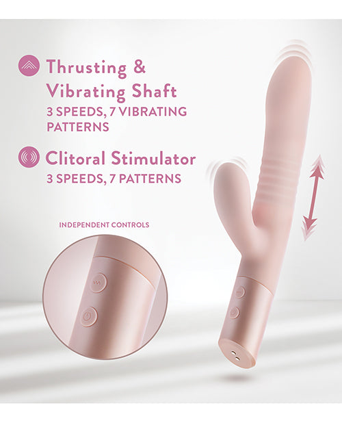 Blush Fraya Rabbit Rechargeable Vibrator - Pink