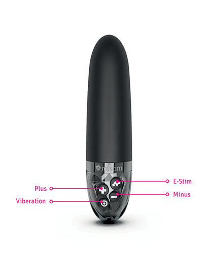 Mystim Sleak Freak eStim Straight Vibrator - Black