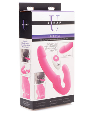 Strap U Vibrating Strapless Silicone Strap On W/remote Control - Pink