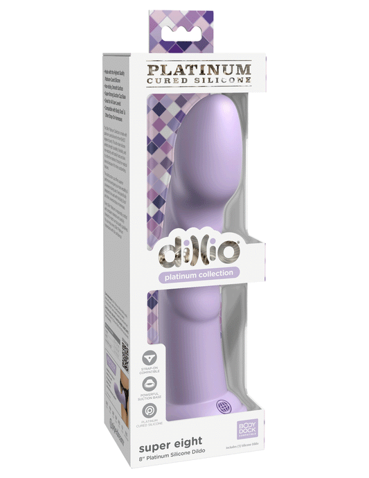 Dillio Platinum - Super Eight 8 Inch Dildo - Purple