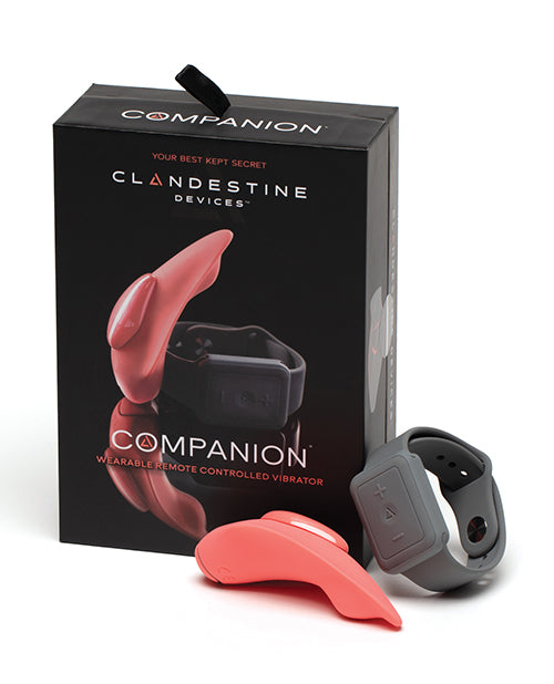 Clandestine Devices Companion Panty Vibe W/wearable Remote - Coral