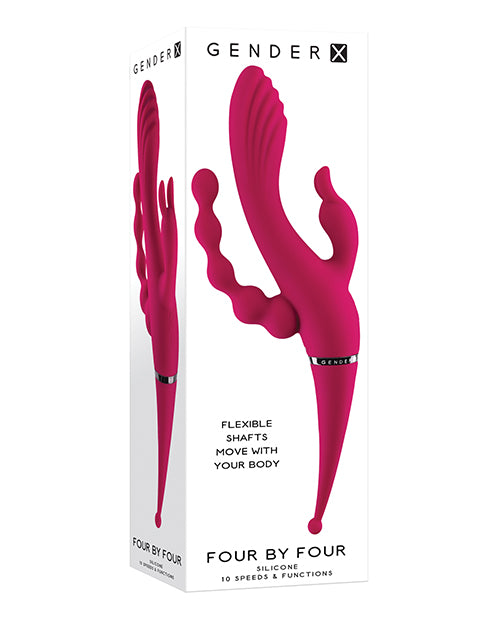 Gender X Four By Four Vibrator - Burgundy