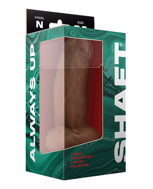 Shaft Model N Flexskin Liquid Silicone Dong W/balls - Oak