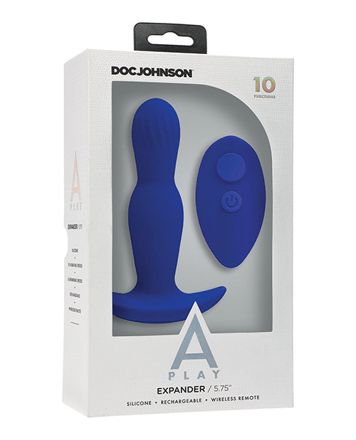 A Play Expander Rechargeable Silicone Anal Plug W/remote