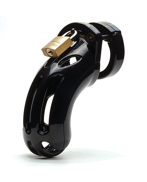 The Curve 3 3/4" Curved Cock Cage & Lock Set  - Black