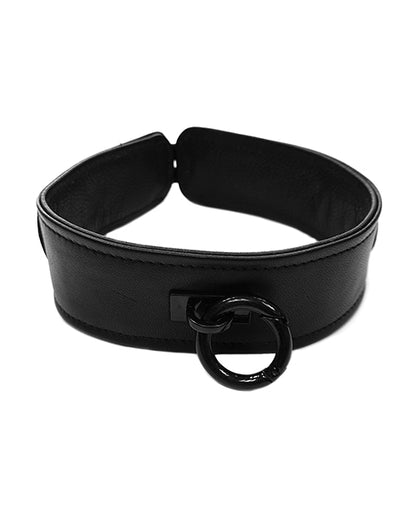 Rouge Leather Collar - Black With Black