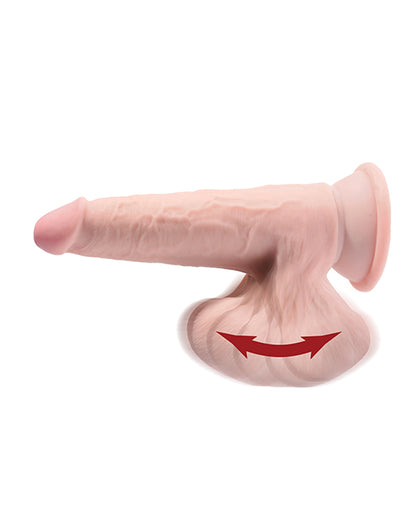 King Cock Plus Triple Density Cock W/swinging Balls - Ivory