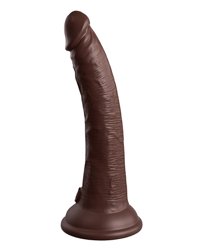 King Cock Elite 7" Dual Density Vibrating Silicone Cock W/remote