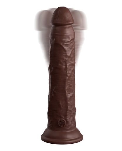 King Cock Elite 9" Dual Density Vibrating Silicone Cock W/remote