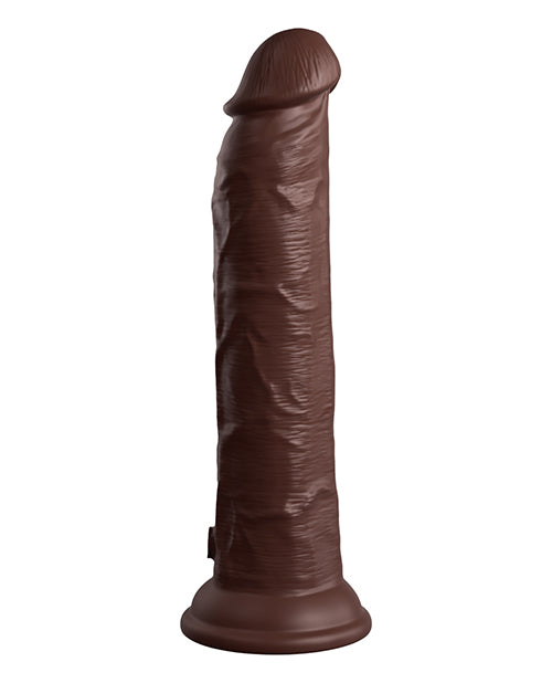 King Cock Elite 9" Dual Density Vibrating Silicone Cock W/remote