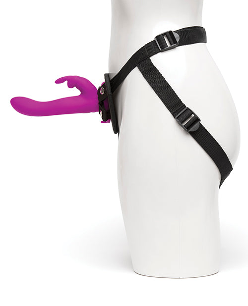 Happy Rabbit Vibrating Strap On Harness Set - Purple