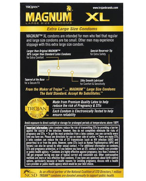 Trojan Magnum Condoms - XL - 3 & 12 Packs