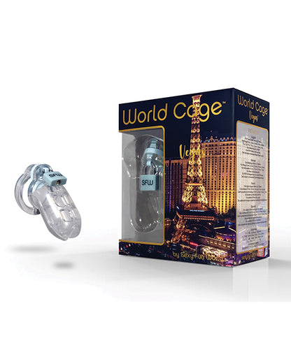 World Cage Vegas Male Chastity Kit - Medium 85 Mm X 38 Mm