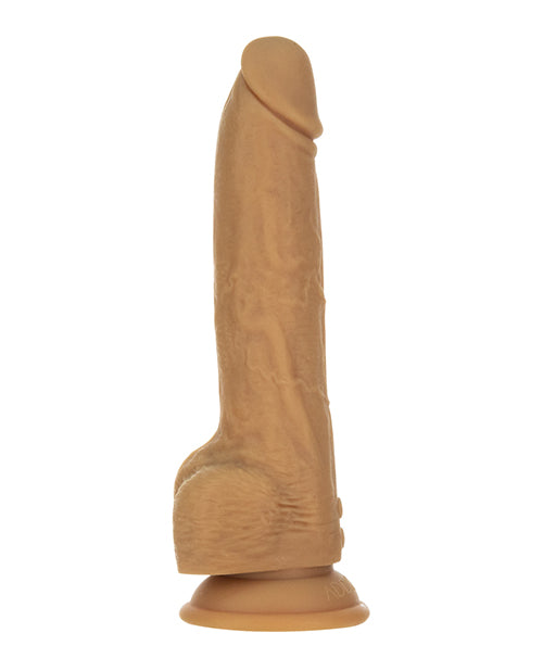 Naked Addiction 9" Thrusting  Dong W/remote - Caramel