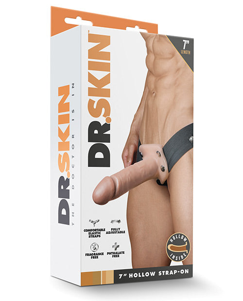 Blush Dr. Skin 7 Inch Hollow Strap On Nude