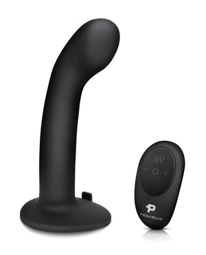 Pegasus 6" Rechargeable P-spot G-spot Peg W/adjustable Harness & Remote Set - Black