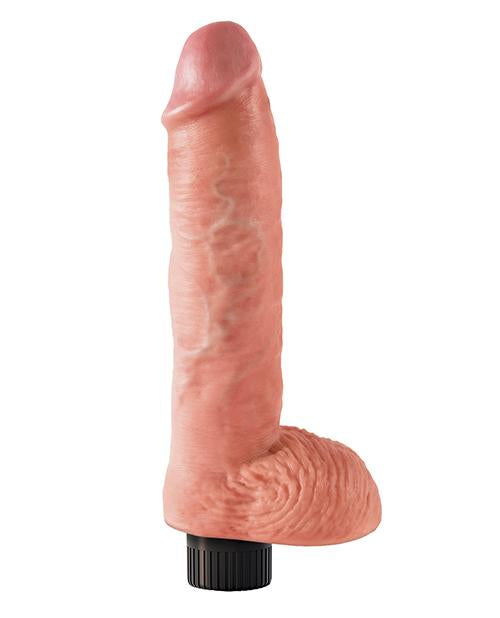 King Cock 10" Vibrating Cock W/Balls