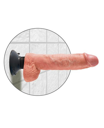 King Cock 10" Vibrating Cock W/Balls